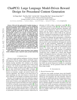 ChatPCG: Large Language Model-Driven Reward Design for Procedural
  Content Generation