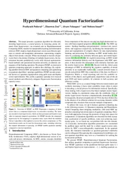 Hyperdimensional Quantum Factorization