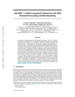 Job-SDF: A Multi-Granularity Dataset for Job Skill Demand Forecasting
  and Benchmarking