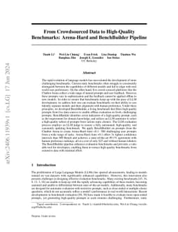 From Crowdsourced Data to High-Quality Benchmarks: Arena-Hard and
  BenchBuilder Pipeline