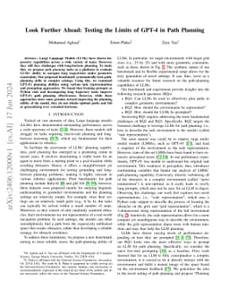 Look Further Ahead: Testing the Limits of GPT-4 in Path Planning