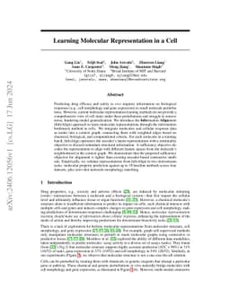 Learning Molecular Representation in a Cell