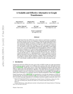 A Scalable and Effective Alternative to Graph Transformers