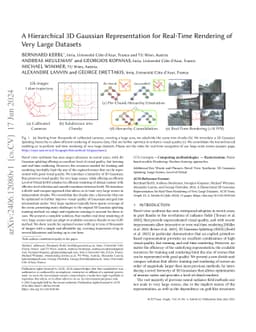 A Hierarchical 3D Gaussian Representation for Real-Time Rendering of
  Very Large Datasets