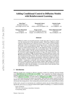 Adding Conditional Control to Diffusion Models with Reinforcement Learning