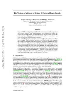 The Wisdom of a Crowd of Brains: A Universal Brain Encoder