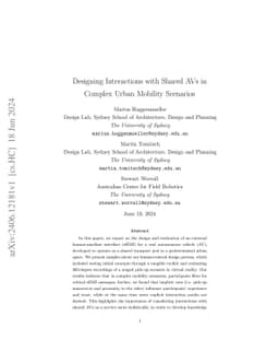 Designing Interactions With Shared AVs in Complex Urban Mobility
  Scenarios