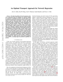 An Optimal Transport Approach for Network Regression