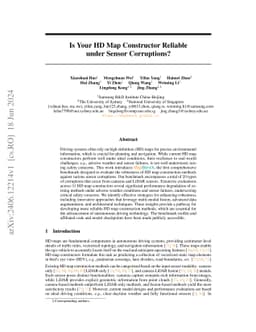 Is Your HD Map Constructor Reliable under Sensor Corruptions?