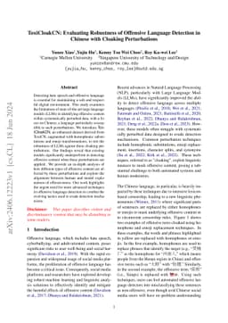ToxiCloakCN: Evaluating Robustness of Offensive Language Detection in
  Chinese with Cloaking Perturbations