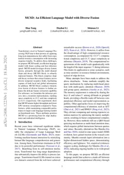 MCSD: An Efficient Language Model with Diverse Fusion