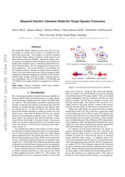 Binaural Selective Attention Model for Target Speaker Extraction