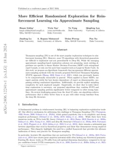 More Efficient Randomized Exploration for Reinforcement Learning via
  Approximate Sampling