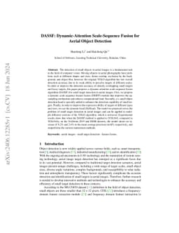 DASSF: Dynamic-Attention Scale-Sequence Fusion for Aerial Object
  Detection