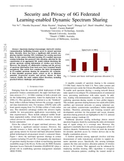 Security and Privacy of 6G Federated Learning-enabled Dynamic Spectrum
  Sharing