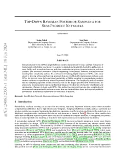 Top-Down Bayesian Posterior Sampling for Sum-Product Networks