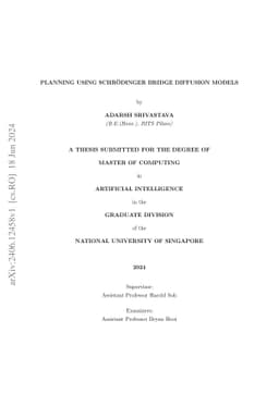 Planning Using Schrödinger Bridge Diffusion Models