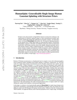 HumanSplat: Generalizable Single-Image Human Gaussian Splatting with
  Structure Priors