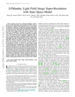 LFMamba: Light Field Image Super-Resolution with State Space Model