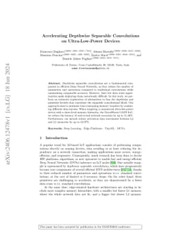 Accelerating Depthwise Separable Convolutions on Ultra-Low-Power Devices