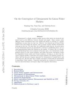 On the Convergence of Tâtonnement for Linear Fisher Markets