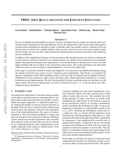 TREE: Tree Regularization for Efficient Execution