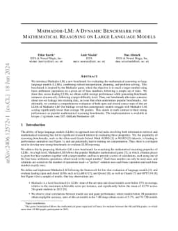 Mathador-LM: A Dynamic Benchmark for Mathematical Reasoning on Large
  Language Models