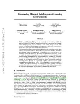 Discovering Minimal Reinforcement Learning Environments