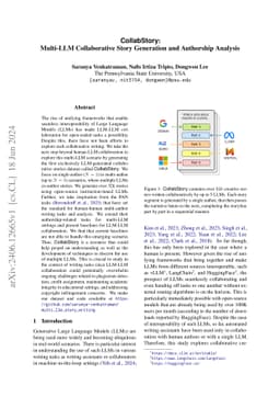 CollabStory: Multi-LLM Collaborative Story Generation and Authorship Analysis