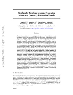 GeoBench: Benchmarking and Analyzing Monocular Geometry Estimation
  Models