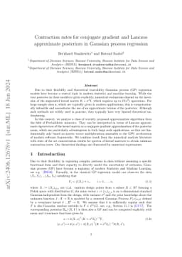 Contraction rates for conjugate gradient and Lanczos approximate
  posteriors in Gaussian process regression