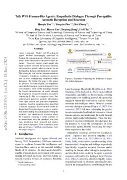 Talk With Human-like Agents: Empathetic Dialogue Through Perceptible
  Acoustic Reception and Reaction