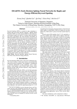 ED-sKWS: Early-Decision Spiking Neural Networks for Rapid,and
  Energy-Efficient Keyword Spotting