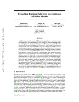 Extracting Training Data from Unconditional Diffusion Models