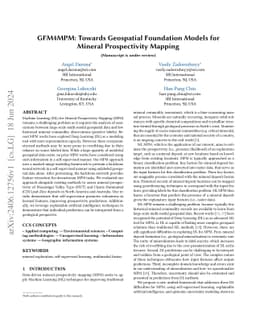 GFM4MPM: Towards Geospatial Foundation Models for Mineral Prospectivity
  Mapping