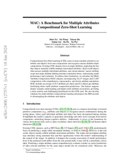 MAC: A Benchmark for Multiple Attributes Compositional Zero-Shot Learning