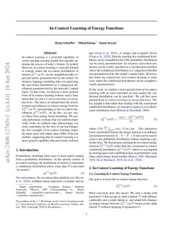 In-Context Learning of Energy Functions
