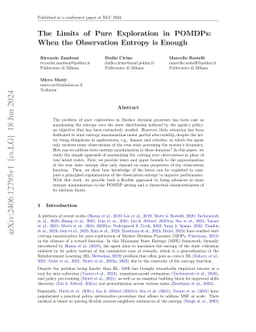 The Limits of Pure Exploration in POMDPs: When the Observation Entropy
  is Enough