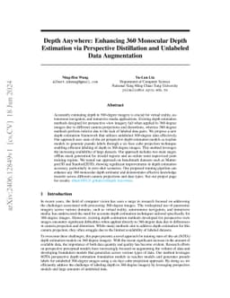 Depth Anywhere: Enhancing 360 Monocular Depth Estimation via Perspective
  Distillation and Unlabeled Data Augmentation