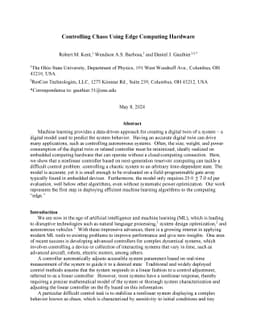 Controlling Chaos Using Edge Computing Hardware