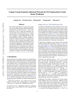 A Space Group Symmetry Informed Network for O(3) Equivariant Crystal
  Tensor Prediction
