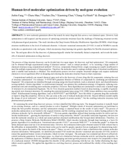 Human-level molecular optimization driven by mol-gene evolution
