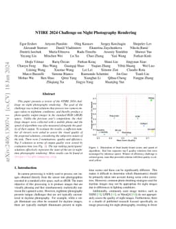 NTIRE 2024 Challenge on Night Photography Rendering