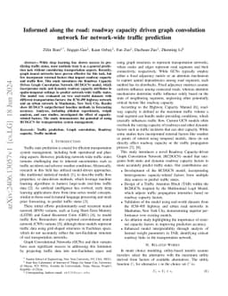 Informed along the road: roadway capacity driven graph convolution
  network for network-wide traffic prediction