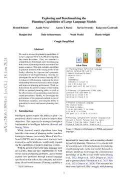 Exploring and Benchmarking the Planning Capabilities of Large Language
  Models
