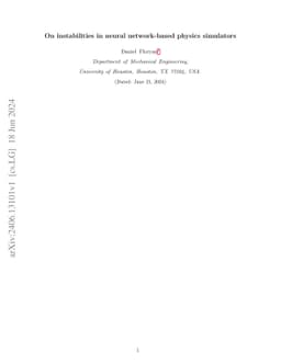 On instabilities in neural network-based physics simulators