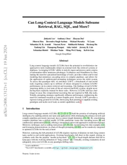 Can Long-Context Language Models Subsume Retrieval, RAG, SQL, and More?