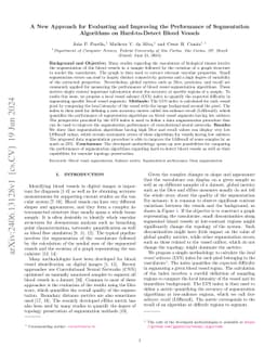 A New Approach for Evaluating and Improving the Performance of
  Segmentation Algorithms on Hard-to-Detect Blood Vessels