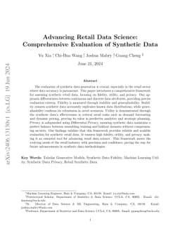 Advancing Retail Data Science: Comprehensive Evaluation of Synthetic
  Data