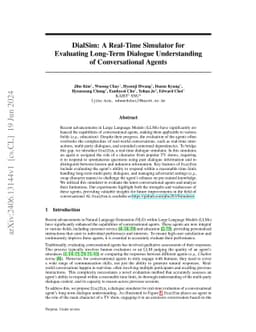 DialSim: A Real-Time Simulator for Evaluating Long-Term Multi-Party Dialogue Understanding of Conversation Systems